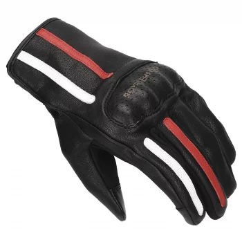 Royal Enfield Gritty Black Red White Riding Gloves 2