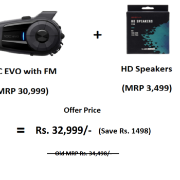 Sena 10C EVO with FM HD Speakers Combo Pack