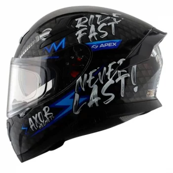 AXOR Apex Ride Fast Gloss Black Blue Helmet 2