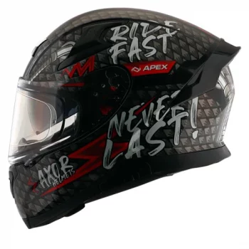 AXOR Apex Ride Fast Gloss Black Red Helmet 2