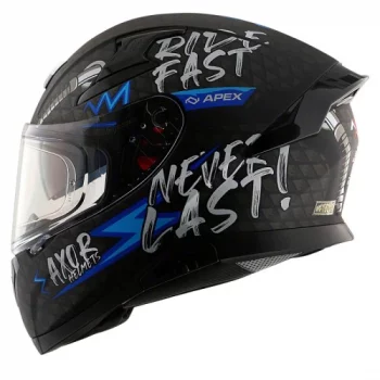 AXOR Apex Ride Fast Matt Black Blue Helmet 2