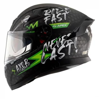 AXOR Apex Ride Fast Matt Black Neon Yellow Helmet 2
