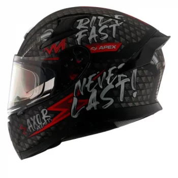 AXOR Apex Ride Fast Matt Black Red Helmet 2