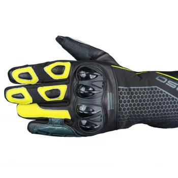 DSG Hydro V2 Black Yellow Fluo Riding Gloves