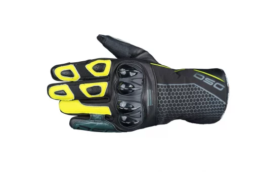 DSG Hydro V2 Black Yellow Fluo Riding Gloves