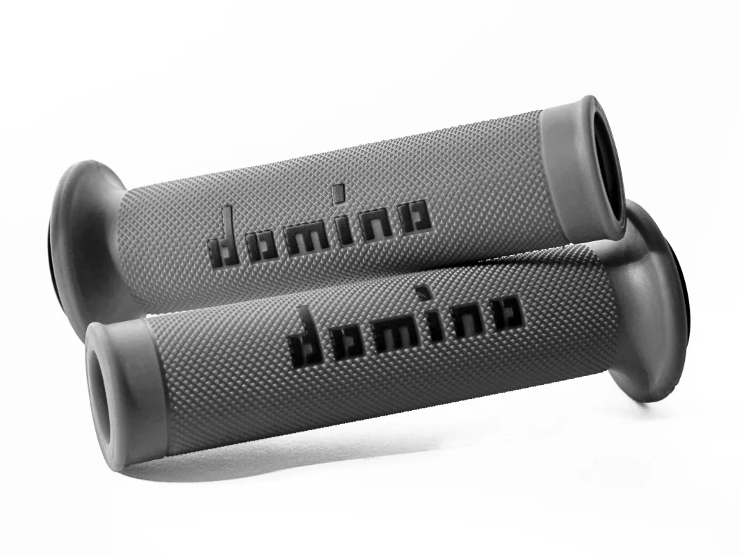 Domino Road Racing Black Grey Motorcycle Grips 2