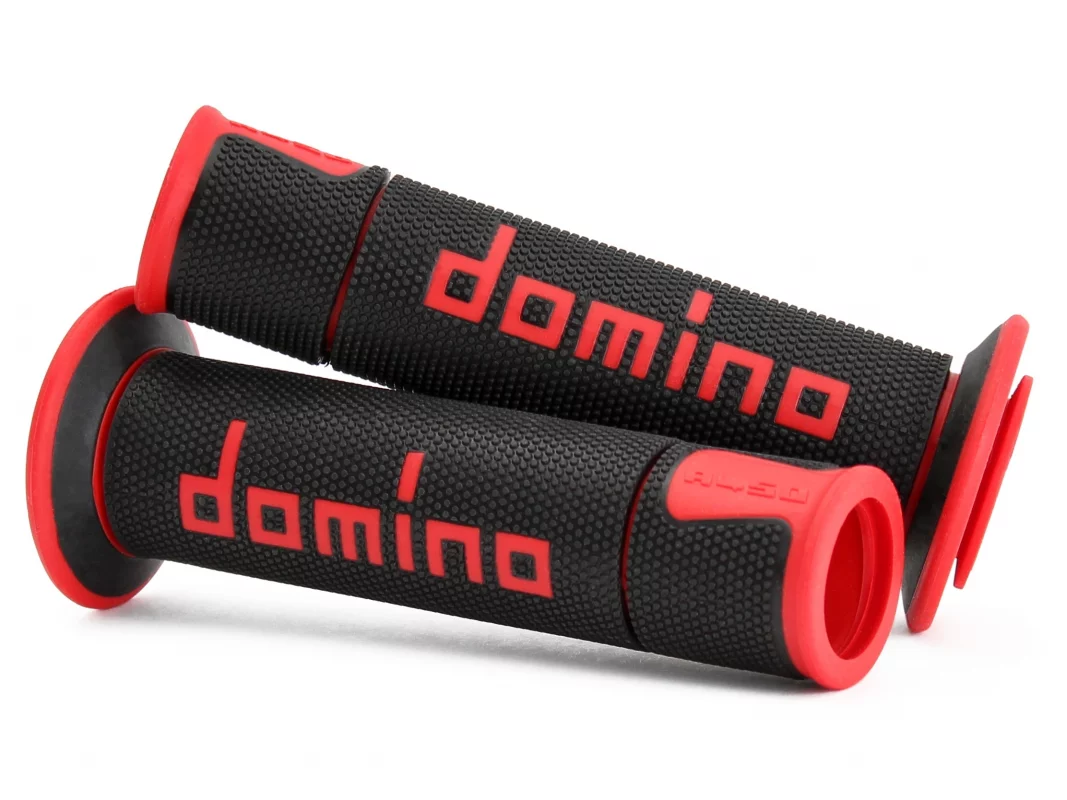 Domino Road Racing Black Red Motorcycle Grips 2