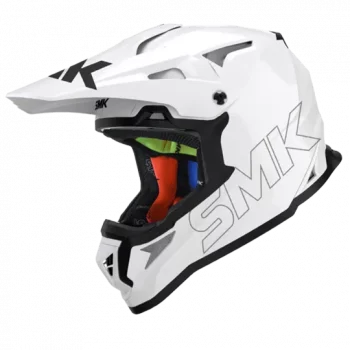 SMK Allterra Unicolour Off road Gloss White Helmet GL120