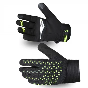 BBG Motocross Black Neon Riding Gloves 3