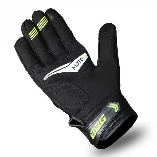 BBG Motocross Black Neon Riding Gloves 4