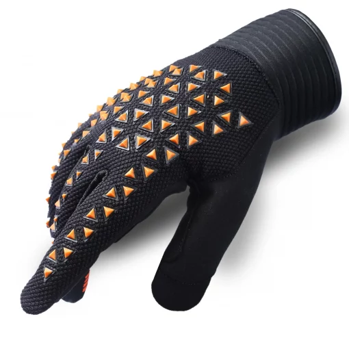 BBG Motocross Black Orange Riding Gloves 2