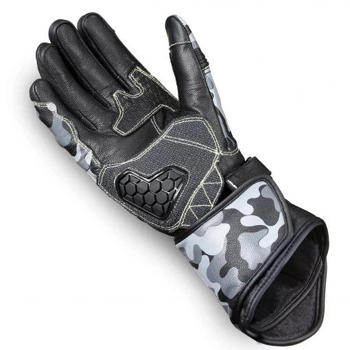 BBG Racer Black Camo Riding Gloves 3