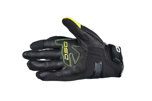DSG Carbon X Black Yellow Fluo Riding Gloves 2