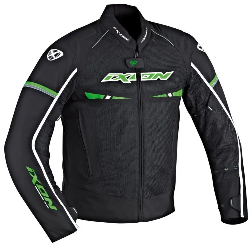 IXON Pitrace MS Textile Black White Green Riding Jacket