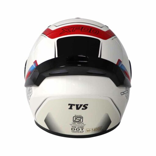 XPOD Speedy White Red Full Face Helmet N5