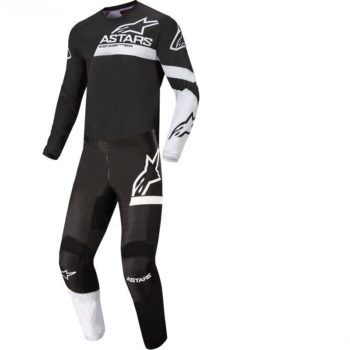 Alpinestars Fluid Chaser Black White Motocross Jersey Pant Set
