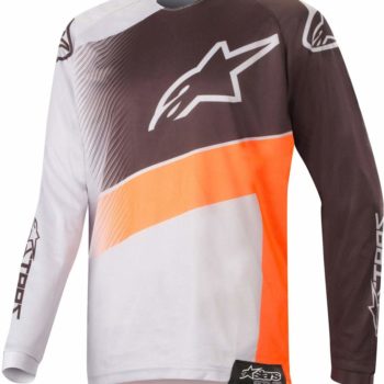 Alpinestars Racer Supermatic Light Grey Fluorescent Orange Motocross Jersey