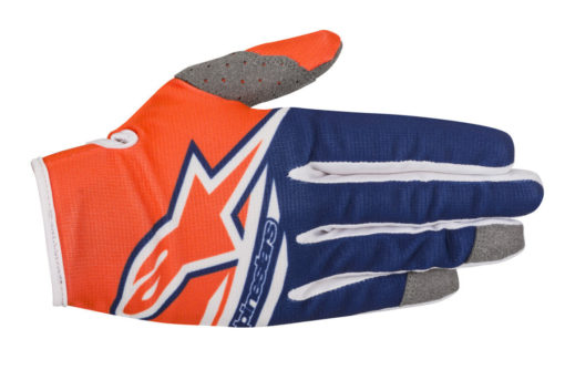 Alpinestars Radar Flight Blue Orange Motocross Riding Gloves