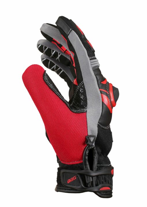 BBG Breeze Black Red Riding Gloves 4