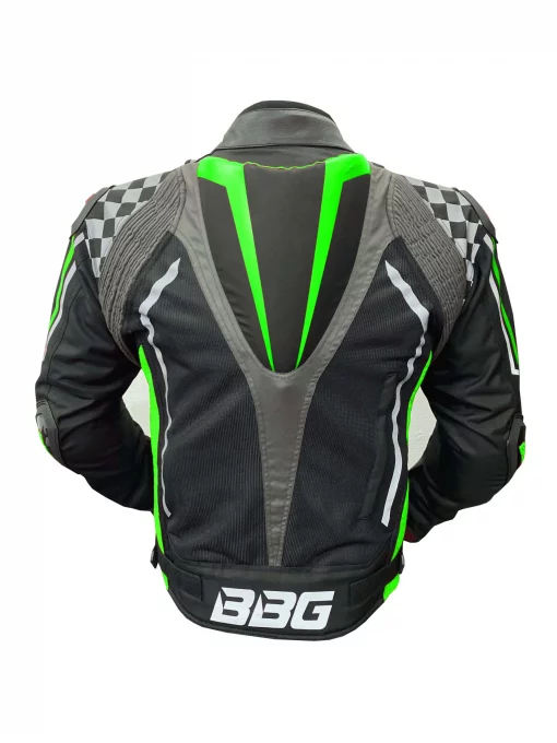 BBG Grand Prix Race Hump Black Fluorescent Green Riding Jacket 3