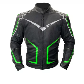 BBG Grand Prix Race Hump Black Fluorescent Green Riding Jacket