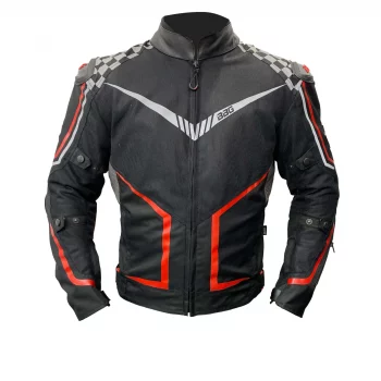 BBG Grand Prix Race Hump Black Red Riding Jacket