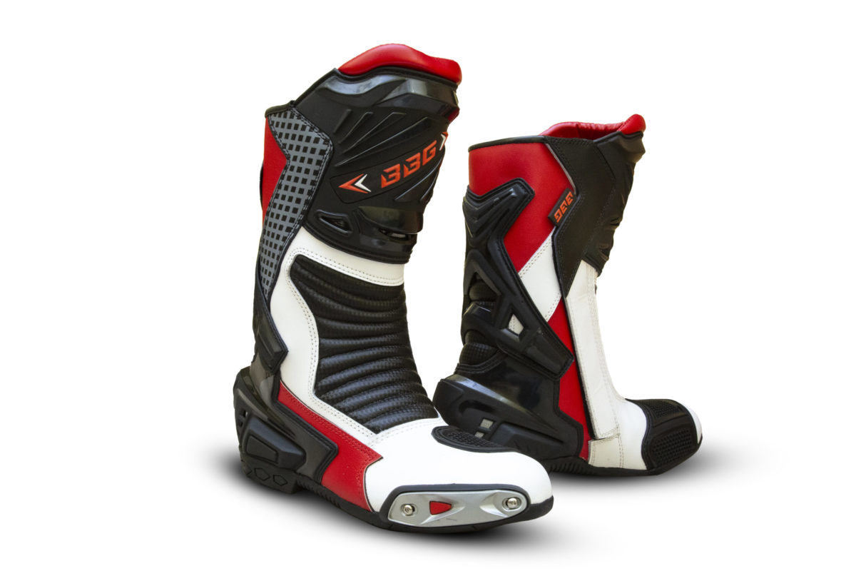 BBG Long Racing White Red Riding Boots 4