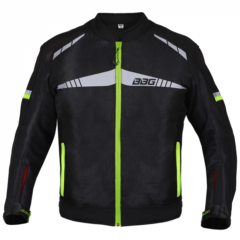 BBG Metro Black Neon Riding Jacket