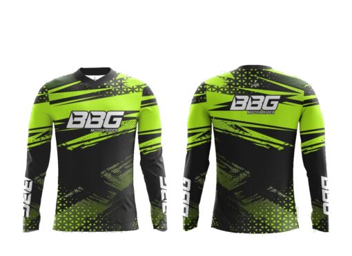 BBG Motocross Black Neon Riding Jersey