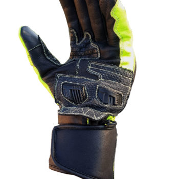 BBG Racer Full Gauntlet Black Fluorescent Yellow Riding Gloves 3