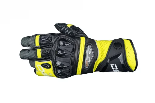 DSG Pro GP Black Fluo Yellow Riding Gloves