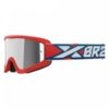 EKS Flat Out Red White Goggles Silver Lens