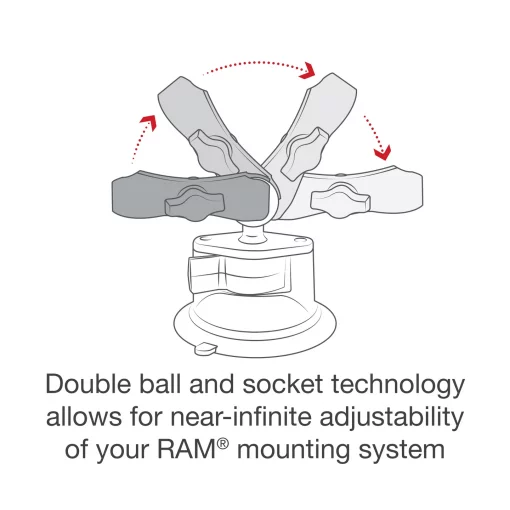 RAM Mounts X Grip Smartphone Mount with Suction Cup 3