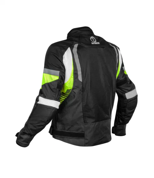 Rynox Tornado Pro V4 Black Hi Viz Green Riding Jacket 2