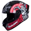 SMK Stellar Samurai Matt Black Grey Red MA263 Helmet 2