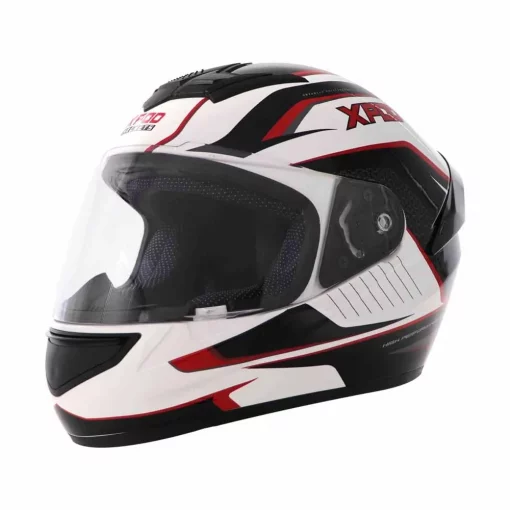 TVS Racing XPOD Dual Tone Black White Red Helmet 2