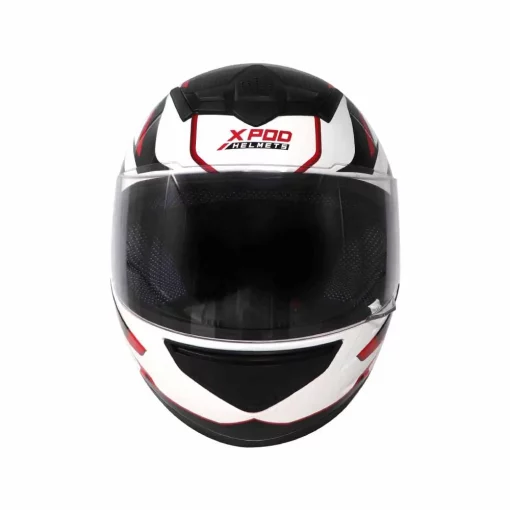 TVS Racing XPOD Dual Tone Black White Red Helmet 5
