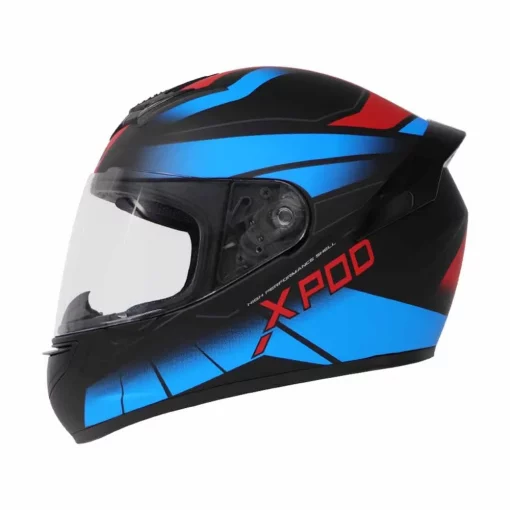 TVS Racing XPOD Dual Tone Blue Red Helmet 4