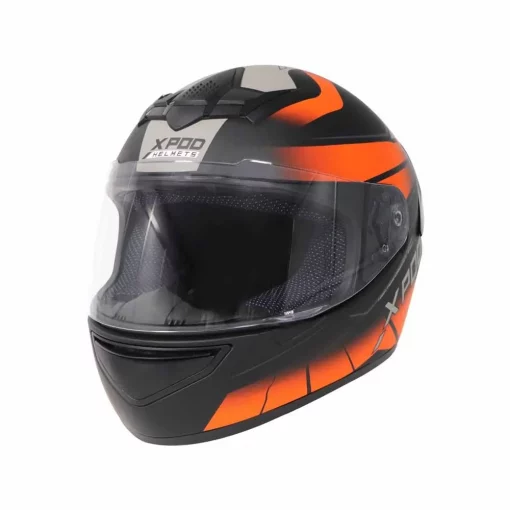 TVS Racing XPOD Dual Tone Orange Grey Helmet 2