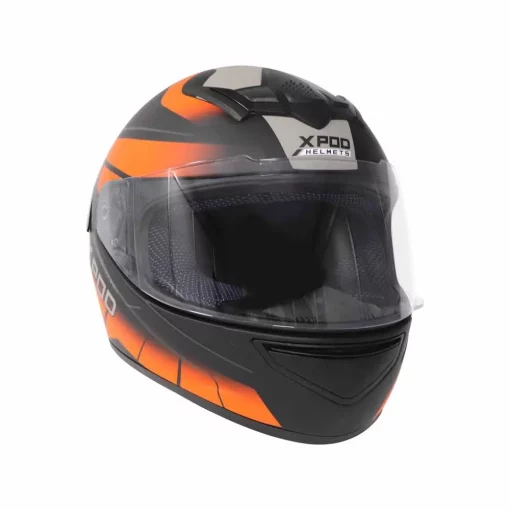 TVS Racing XPOD Dual Tone Orange Grey Helmet