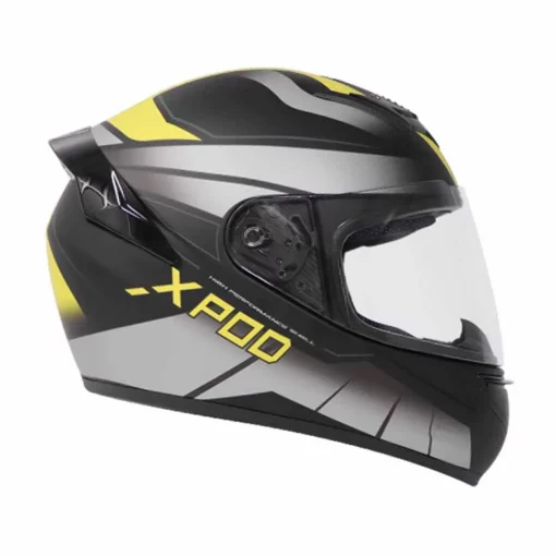 TVS Racing XPOD Dual Tone Yellow Grey Helmet 3