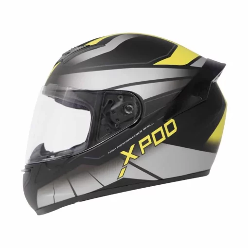TVS Racing XPOD Dual Tone Yellow Grey Helmet 4