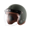 AXOR Jet Matt Battle Green Open Face Helmet
