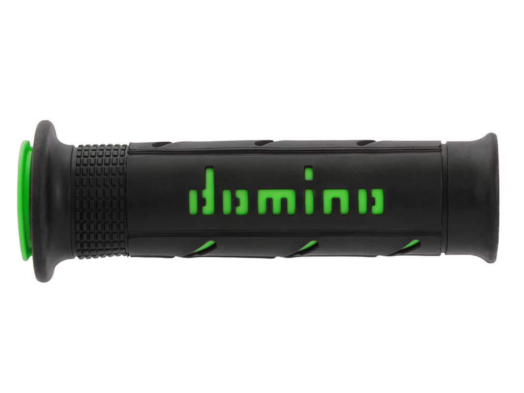 Domino Road Racing Black Green Motorcycle Grips