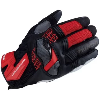 RS Taichi Armed Mesh Black Red Riding Gloves