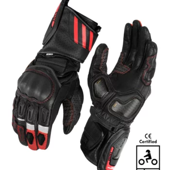 Rynox Storm Evo 3 Black Red Riding Gloves