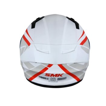 SMK Stellar Stage Gloss White Grey Red GL163 Helmet 2