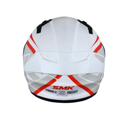 SMK Stellar Stage Gloss White Grey Red GL163 Helmet 2