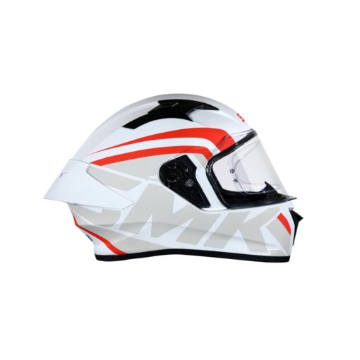 SMK Stellar Stage Gloss White Grey Red GL163 Helmet 3