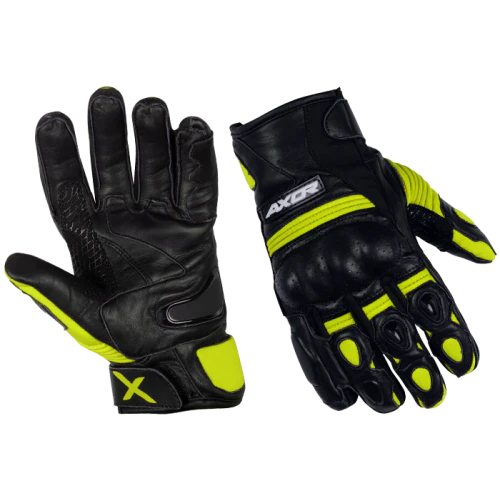Axor Spyder Black Neon Yellow Riding Gloves